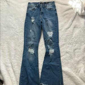 High rise flare jeans